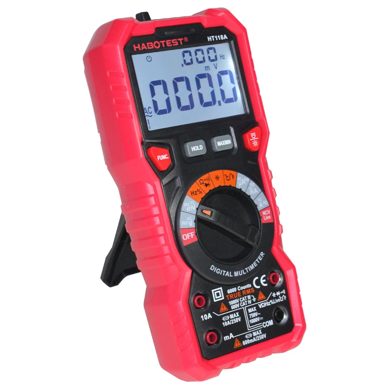 HABOTEST HT118A/HT118C/HT118D Цифровой мультиметр; true RMS Высокоточный интеллектуальный цифровой дисплей мультиметр/рабочий свет