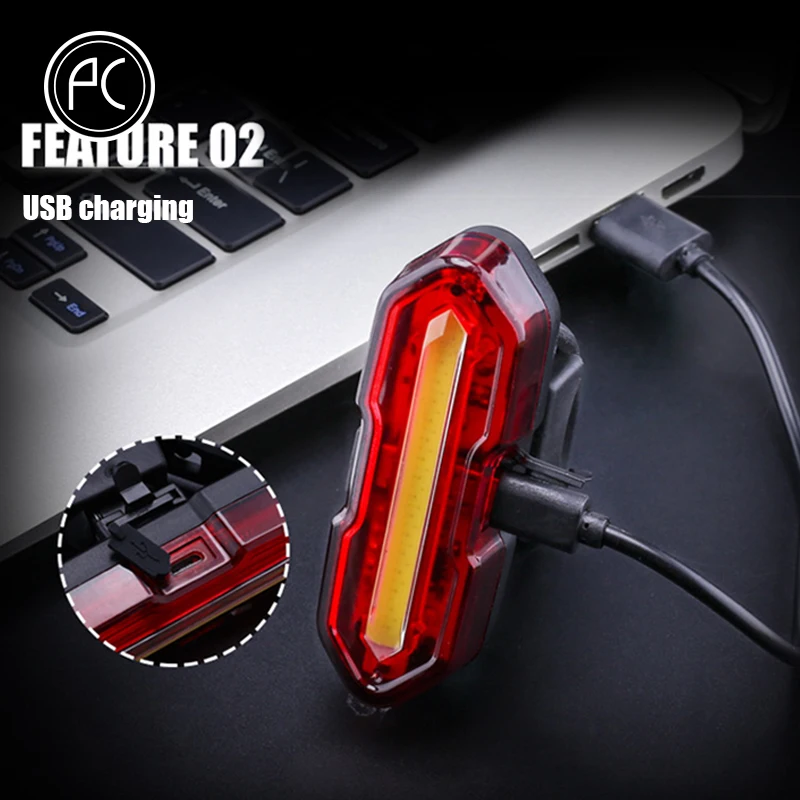 PCycling велосипедный светильник USB зарядка велосипедный фонарь COB Задний габаритный фонарь светодиодный передний светильник IPX4 водонепроницаемые Аксессуары для велосипеда