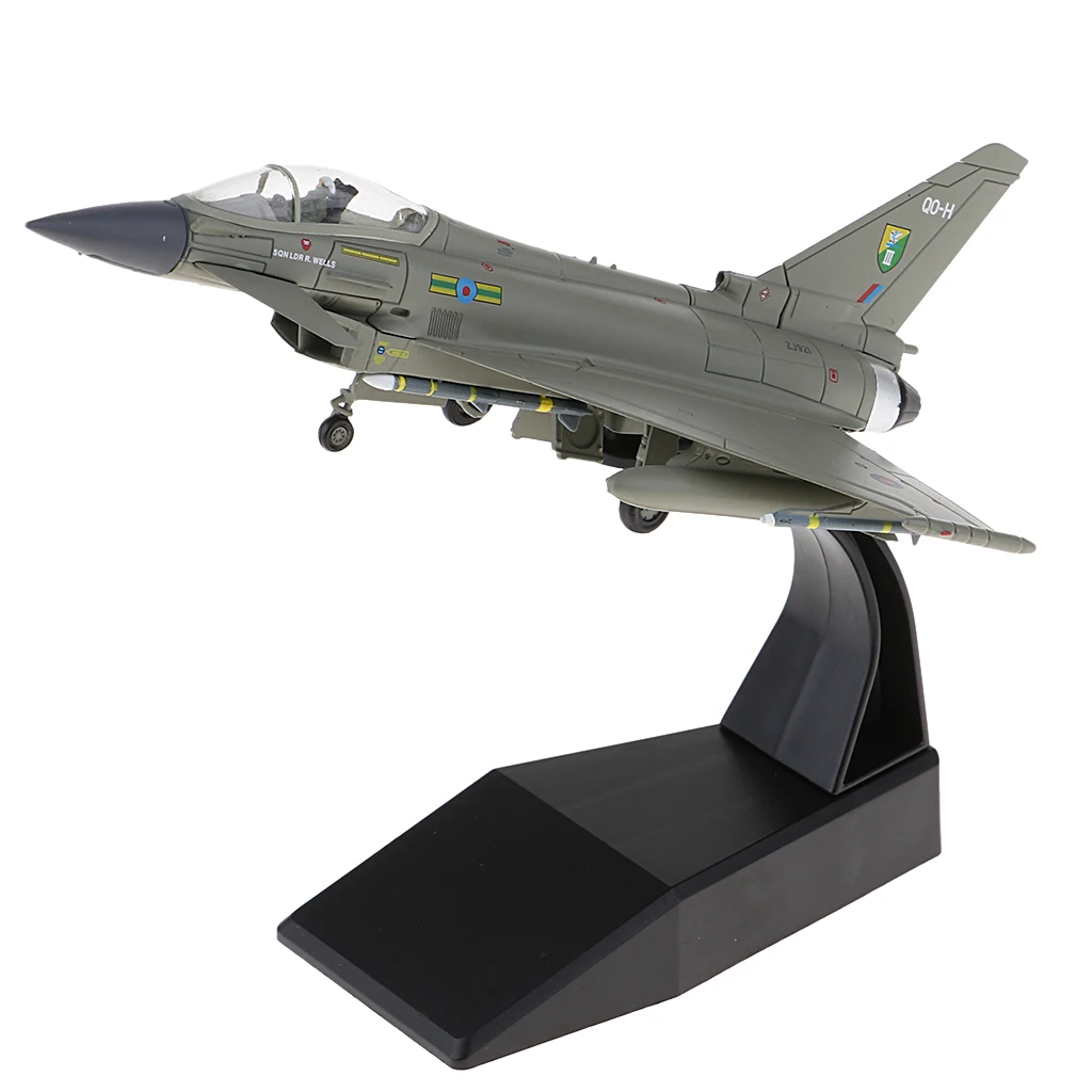 1:100 Scale EF-2000 Fighter Typhoon Aircraft Model - Diecast Fighter Plane Replica