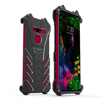 

R-JUST Case For LG G8 Armor Heavy Metal Aluminum Alloy Shockproof Kickstand Cover Case For LG G7 G6 V30 Plus
