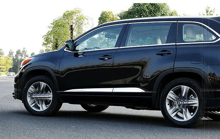 Хромированный корпус двери боковой молдинг крышка отделка гарнир для Toyota Highlander