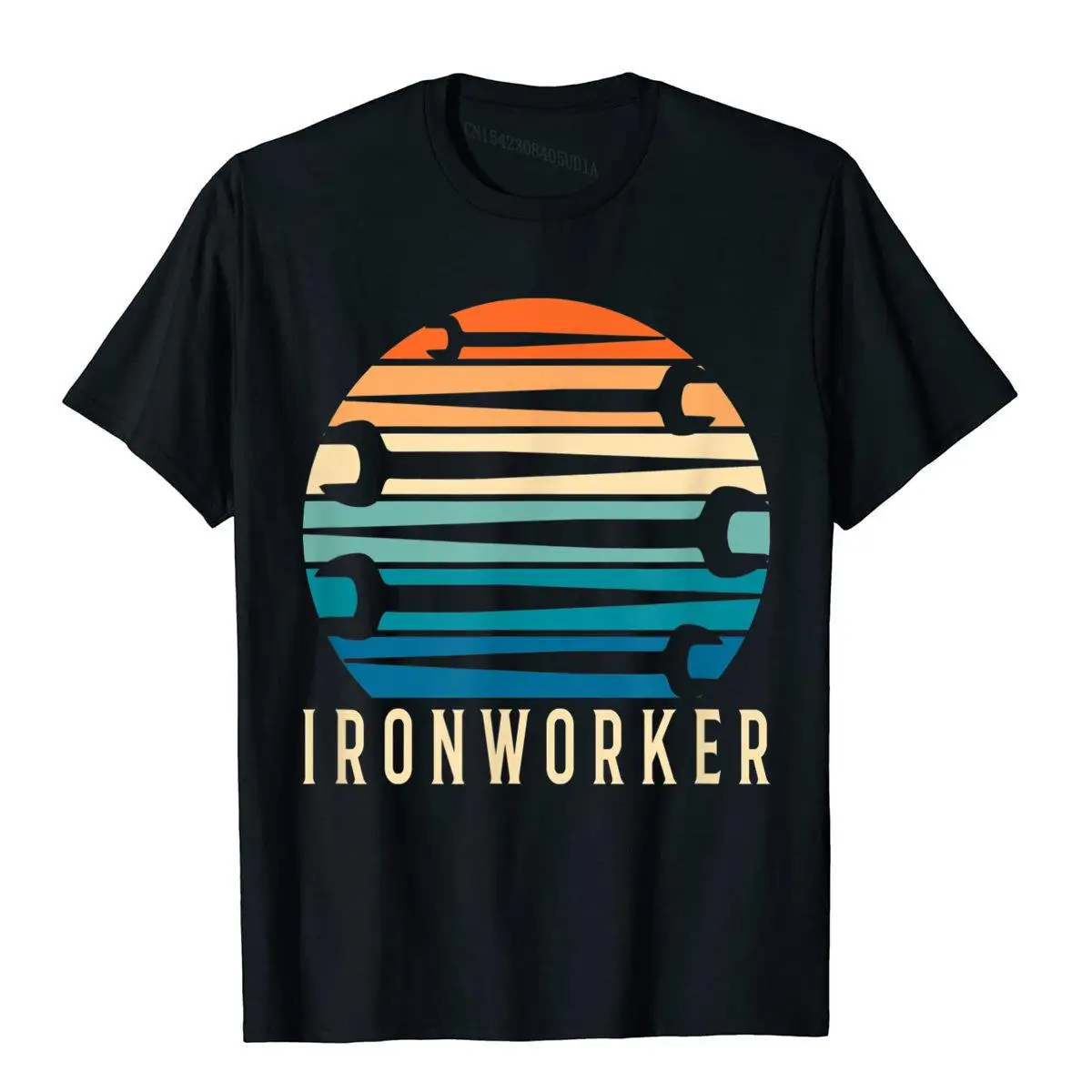 

Mens Retro Vintage Ironworker T-Shirt Printed On Preppy Style Tops Shirt On Sale Cotton Men's T Shirts