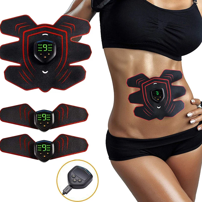 Wireless Muscle Stimulation Stimulator Abdominal Muscle Trainer Exerciser Vibration EMS Massage Slimming Machine Training Device