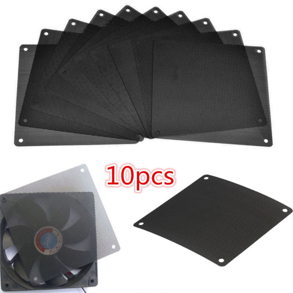 

10pcs/lot 120mm PVC PC Fan Dust Filter Dustproof Case Computer Cooler Cover Mesh Chassis dust Cover 120mm Black