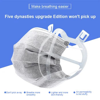 

3D Mask Support Breathing Assist Help Mouth Mask Inner Support Cushion Bracket Food Grade Silicone Mask Holder Breathable Valve