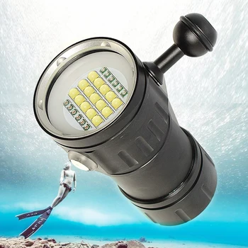 

P50 strong light diving fill light red and blue professional underwater camera flashlight high power diving flashlight