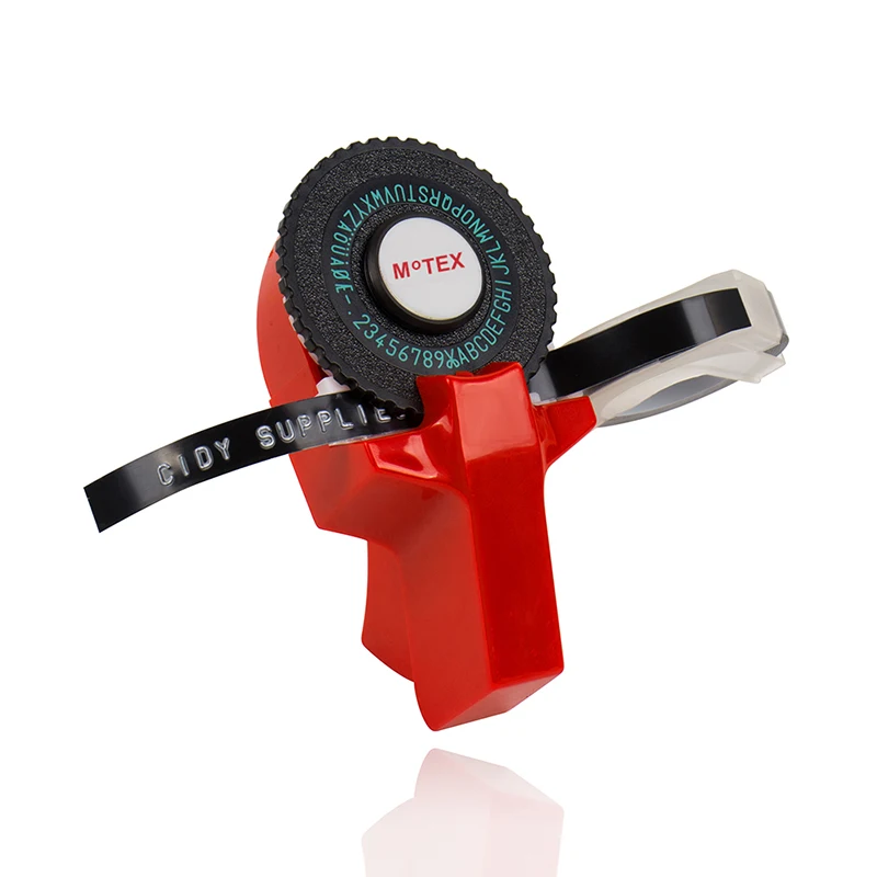 Красный цвет MoTex E101 принтер мини DIY Ручная Совместимость для dymo 3D тиснение ручная лента ручная машинка надпись машина