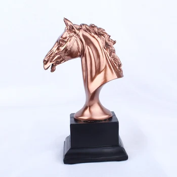 

Creative Abstract Horse Head Sculpture Miniature Model Resin Crafts Home Decor Accessories Gift Office Desk Decoration Ornaments