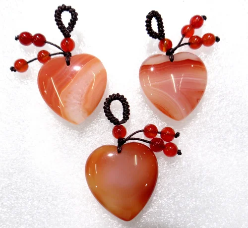 Подвеска в форме сердца из Бирюзы и Тигрового Глаза для изготовления ювелирных