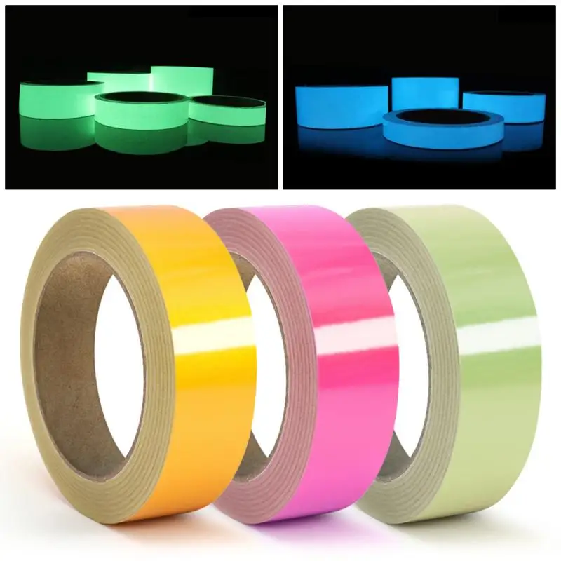 iMiMi Reflective Tape Sticker Reflective Warning Tape 3M X 50mm High Fluorescent Florescent Tape Transport Safety Roll Road Tape Luminous Tape 2 Rolls- Blue&White