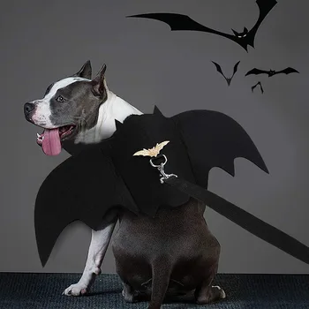 

2019 New Halloween Pet Dog Costumes Bat Wings Vampire Black Cute Fancy Dress Up Halloween Pet Dog Cat Costume