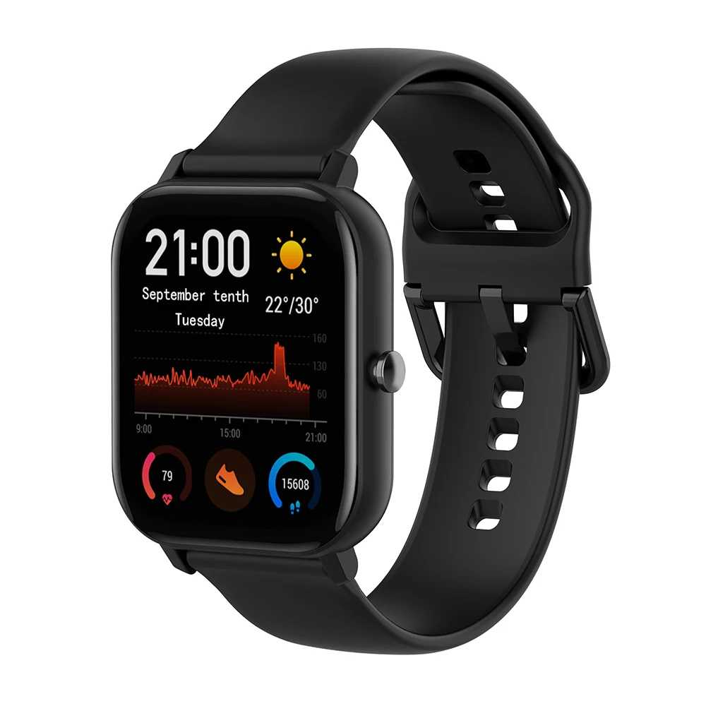 Силиконовый ремешок для наручных часов для Huami Amazfit GTS GTR Bip, Смарт-часы, спортивный сменный Браслет, аксессуары для браслетов