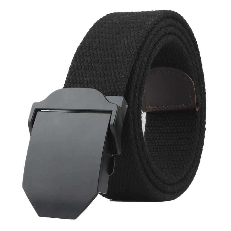 

LTOHEYN Unisex Tactical Belt Casual Canvas Belt Outdoor Alloy Automatic Buckle Men Belt High Quality Casual Belt Waistband W-3.8