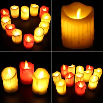 

LED Tealight Candles Lamp Candles Light Flameless Colorful Romantic Creative Votive Home Wedding Flickering Best Gift