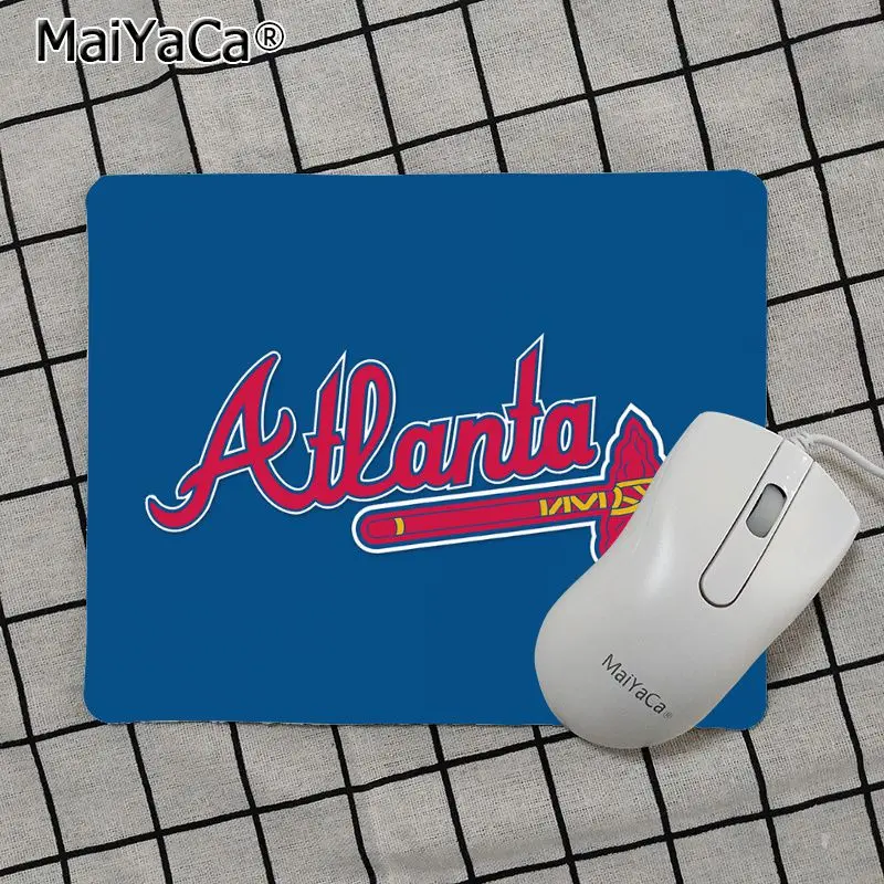 Maiya высокое качество подвеска Atlanta Braves прочный резиновый коврик для мыши коврик Лидер продаж подставка под руку мышь