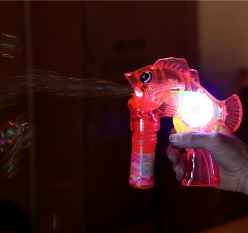 Полностью автоматический инерционный пузырьковый пистолет в форме дельфина детский Блестящий ручной сгибатель прозрачный производитель пузырьковый пистолет