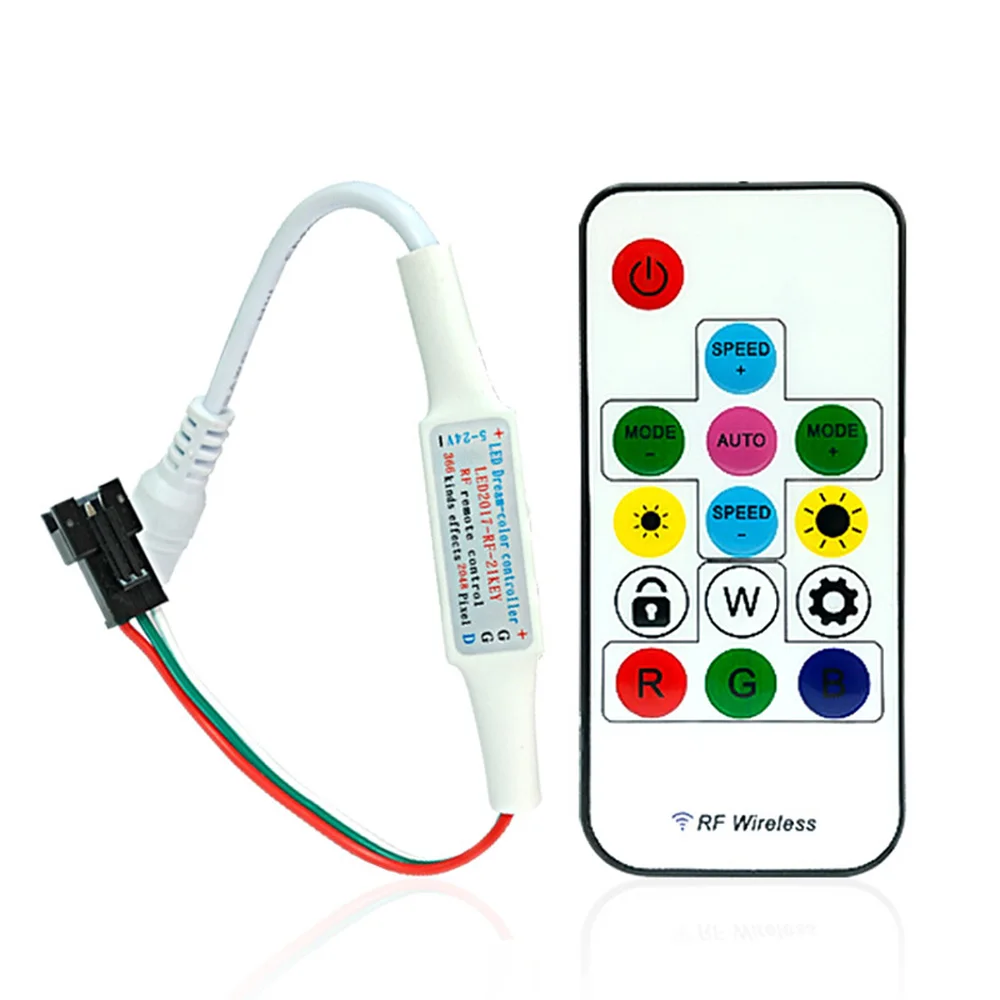 Контроллер светодиодной ленты мини Rf DC разъем USB 3key 14ky 17key контроллер для Ws2811 Ws2812b