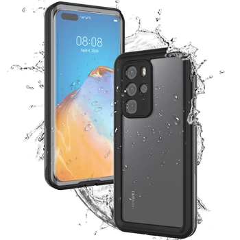 

For Huawei P40 P40 Pro Waterproof Case Transparent 360 Degree Protective Shockproof Rugged Cover For Huawei P40 Case Underwater