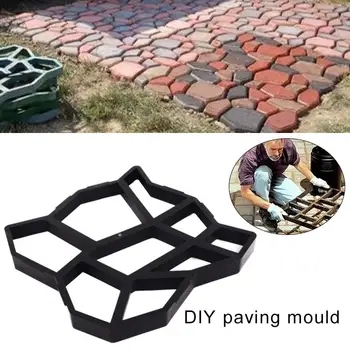 

Black Durable Sturdy Paving Mold Cement Mold Concrete Mold Driveway Stone Pavement Stepping DIY