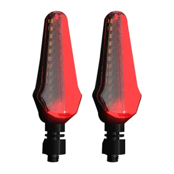 

2pc Motorcycle Turn Signal LED Bi-Color Bright Lights Low Power Waterproofness Motorcycle Indicators Flowing Turn Signal Lights