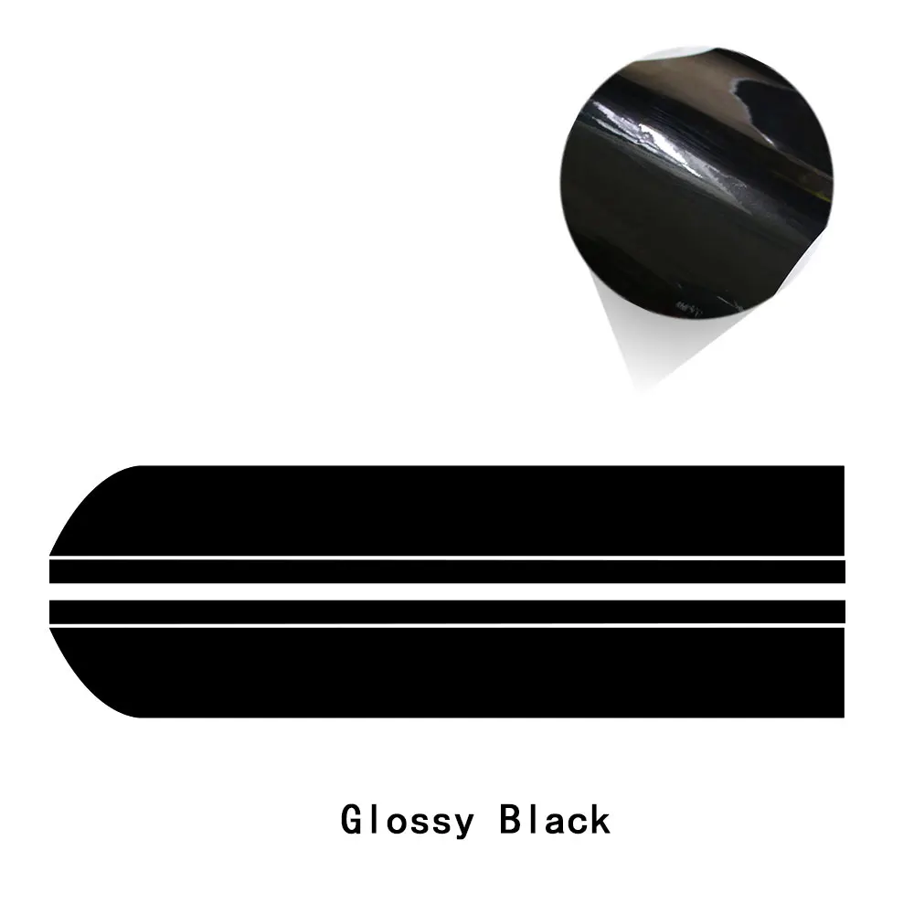 glossy black 2 предмета наклейка на капот двигателя крышка капота полоса Стикеры для MINI Cooper Contryman R60 F60 Clubman R55 F55 R56 F56 R58 R59 F54 R53 - Название цвета: glossy black