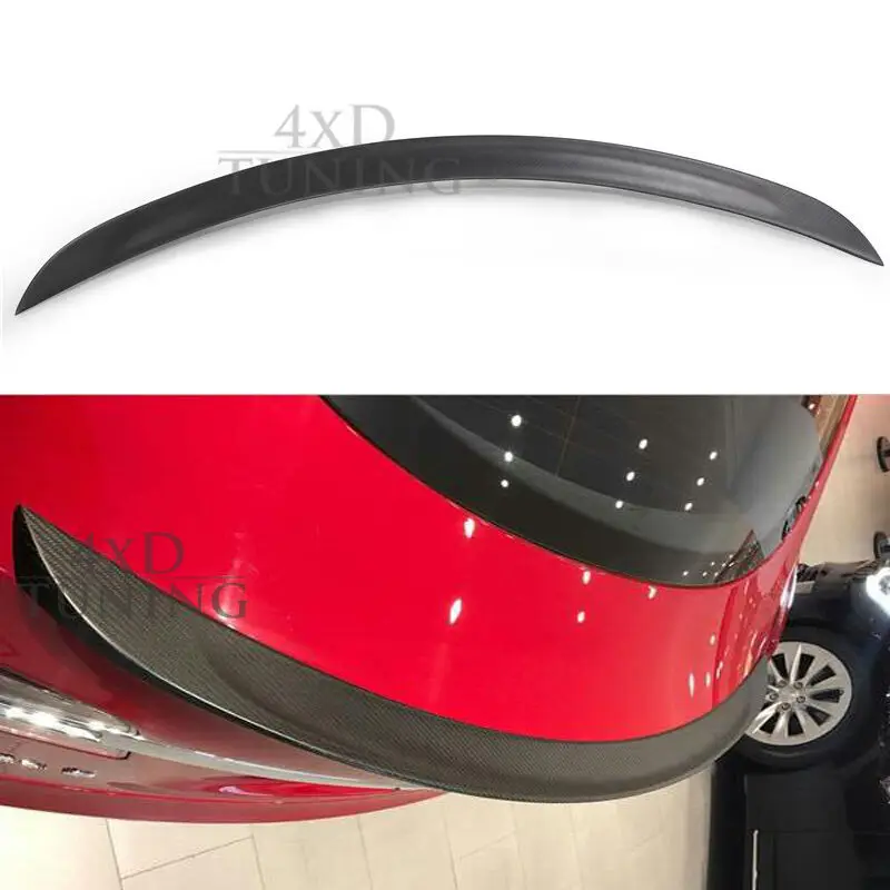 Подходит для Tesla S спойлер модель S высокое качество углеродное волокно задний багажник спойлер матовый