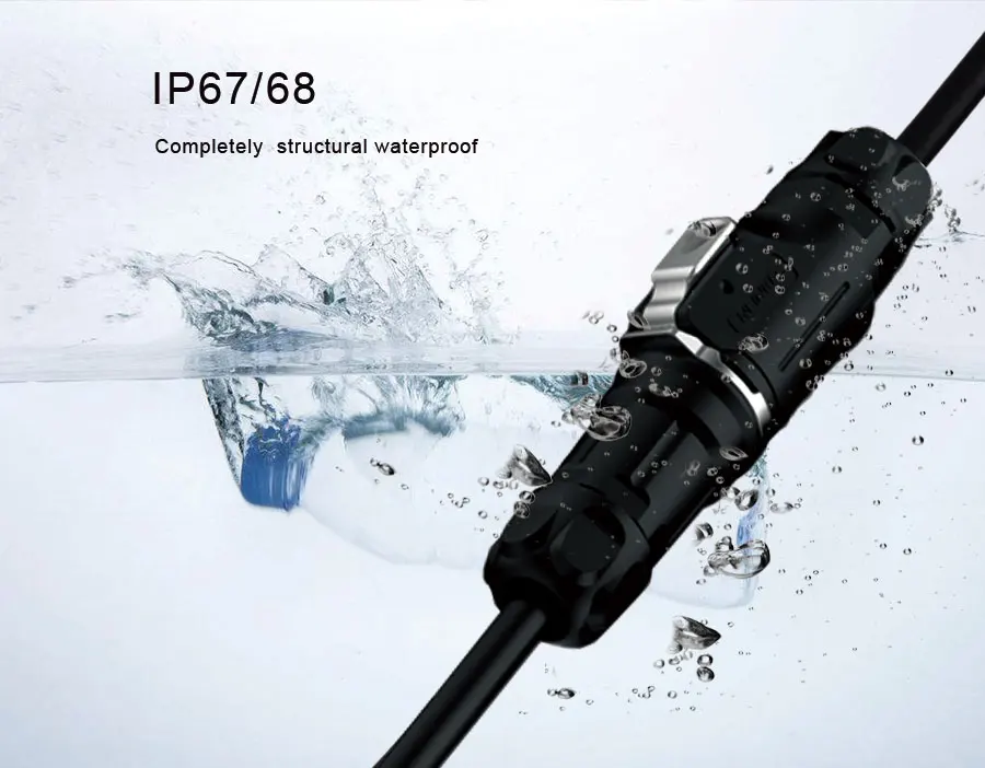 M12 Cnlinko позолоченный 5pin электрический пластиковый круглый IP67 разъем мужской женский стыковый разъем для светодиодной ленты света