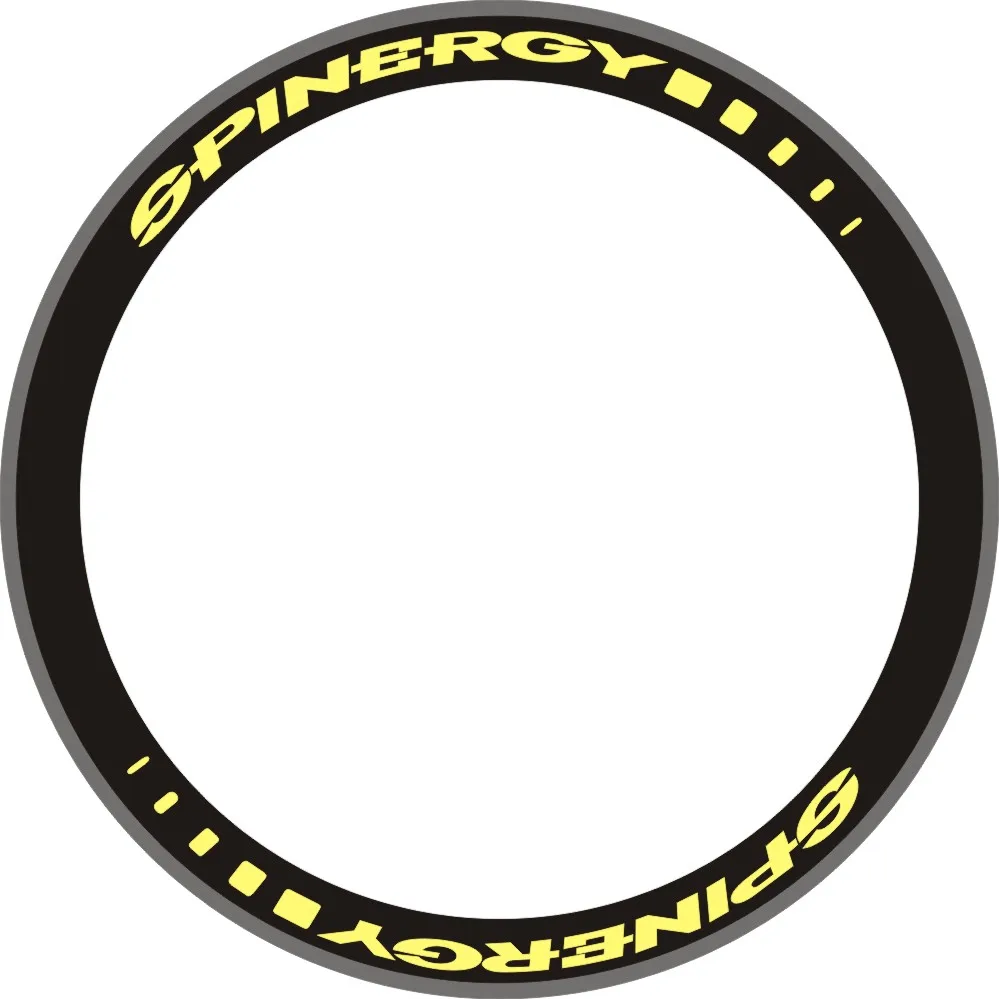 free shipping AMBROSIO SPINERGY REV X YELLOW sticker set for one wheel 