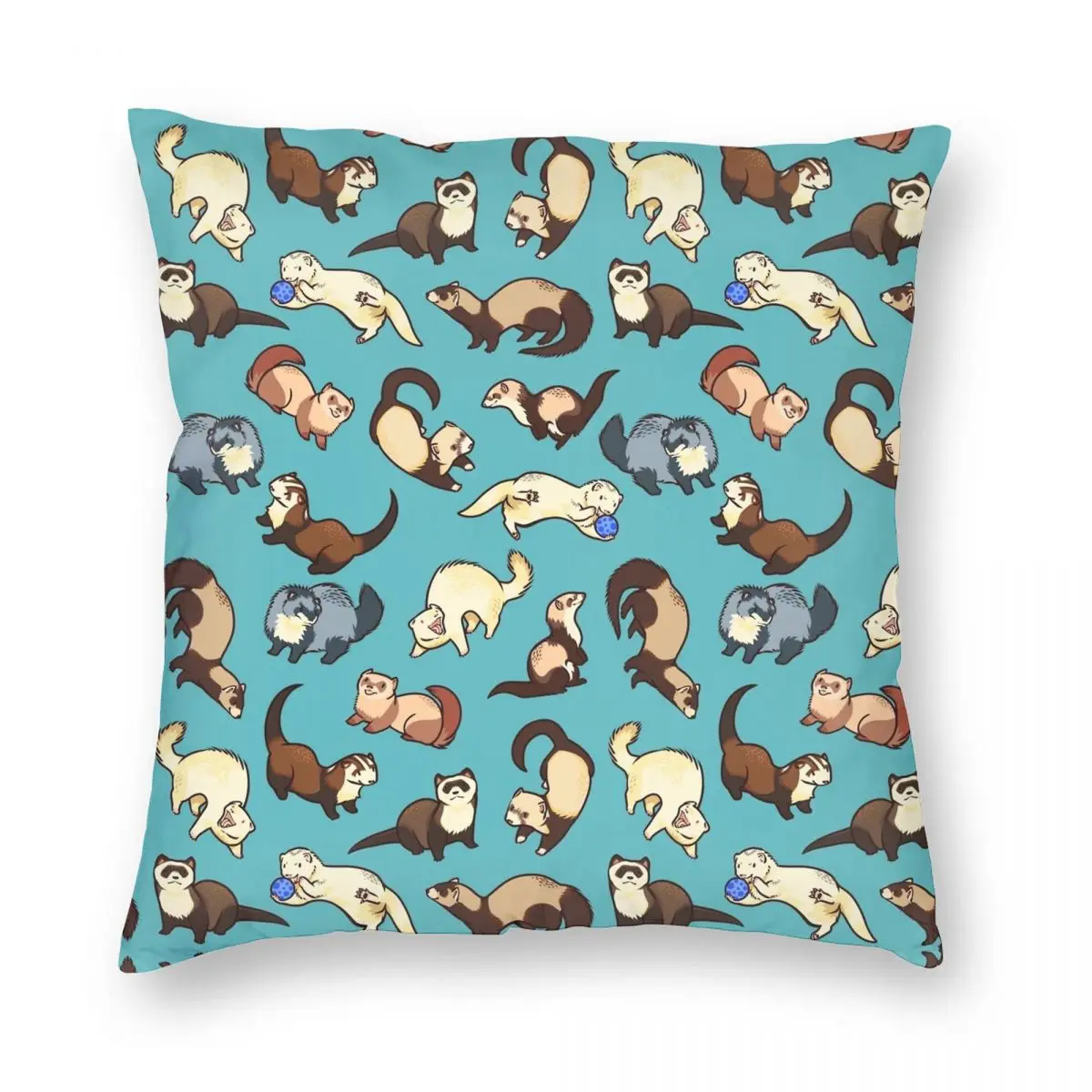 

Cat Snakes In Blue Square Pillowcase Polyester Linen Velvet Pattern Zip Decor Home Cushion Cover Wholesale