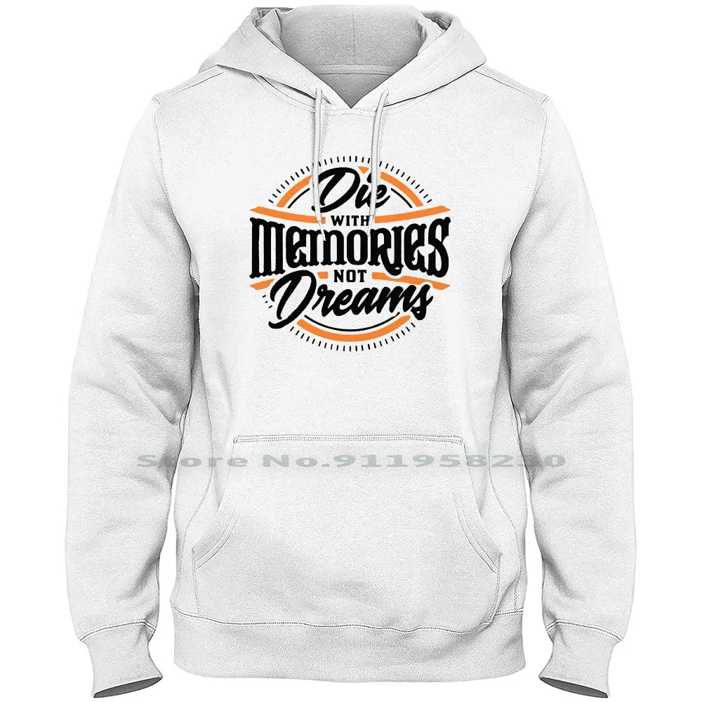 Свитер мужской из хлопка с надписью Die With memors Not Dreams, 6XL