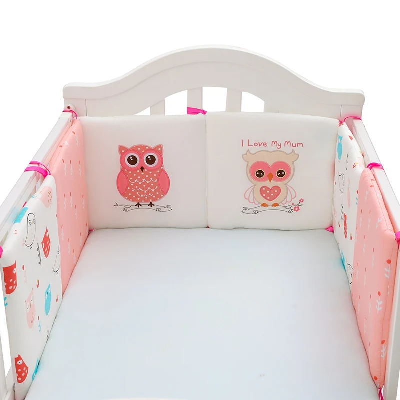 6 шт./лот детская кроватка бампер мультфильм кроватка для новорожденного бамперы детская кровать протектор подушки хлопок дышащий детское постельное белье безопасности - Цвет: 1