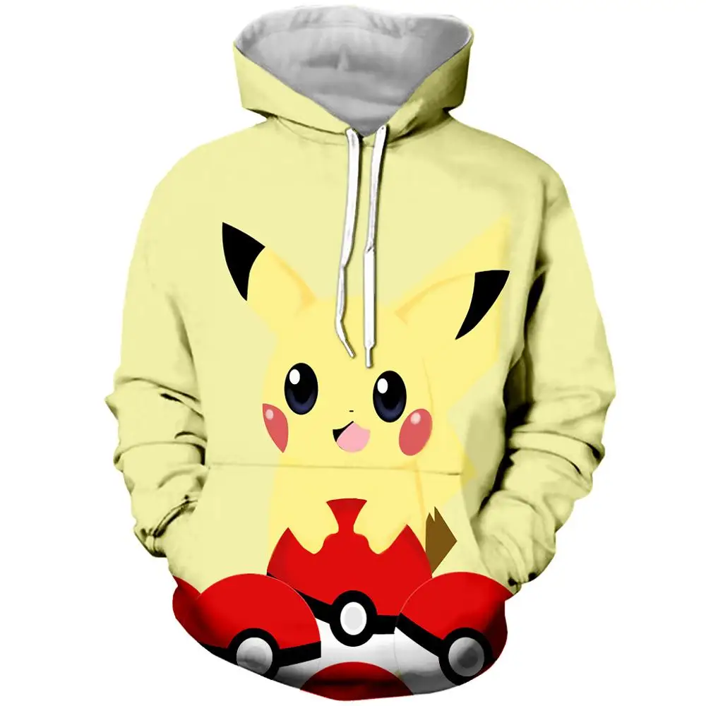 

New Pokemon 3D Print Cartoon Sweatshirt Men and Women Fashion Cartoon Hoodie Pokemon Turban Shirt Men and Women Harajuku Hoodie
