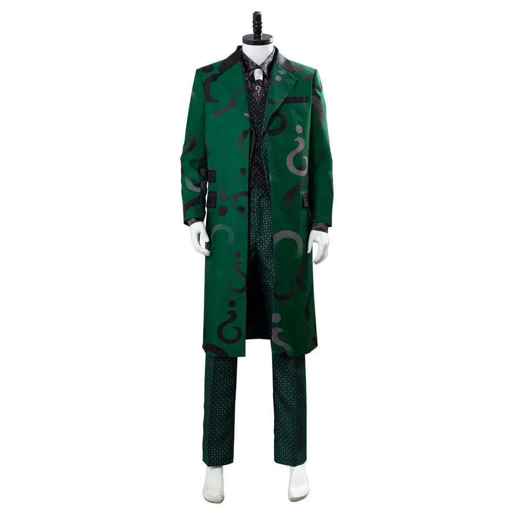 Gotham сезон 5 The Riddler Косплей Эдварда Nygma костюм пальто зеленый полный костюм Хэллоуин Косплей костюмы