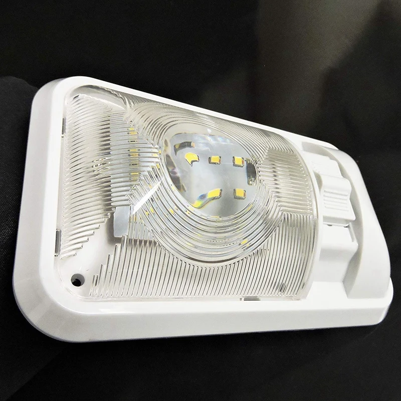 12V Led Rv потолочный купол светильник Интерьер Rv светильник для трейлера туристического в красный горошек с выключателем, с переключением между дальним и купол 280Lm