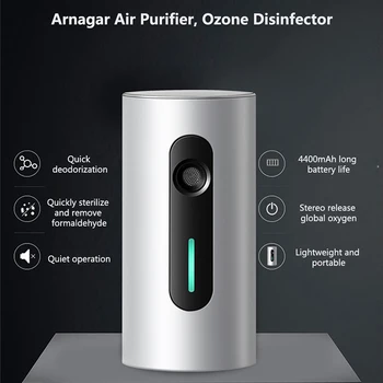 

New Portable Air Cleaner Air Purifier Sterilize Ozone generator odor disinfection machine Refrigerator Deodorizer for Home Car