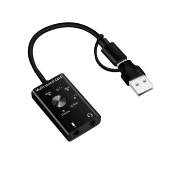 

Headset 7.1 External Sound Card For Laptop USB Audio 3D Sound Card Microphone