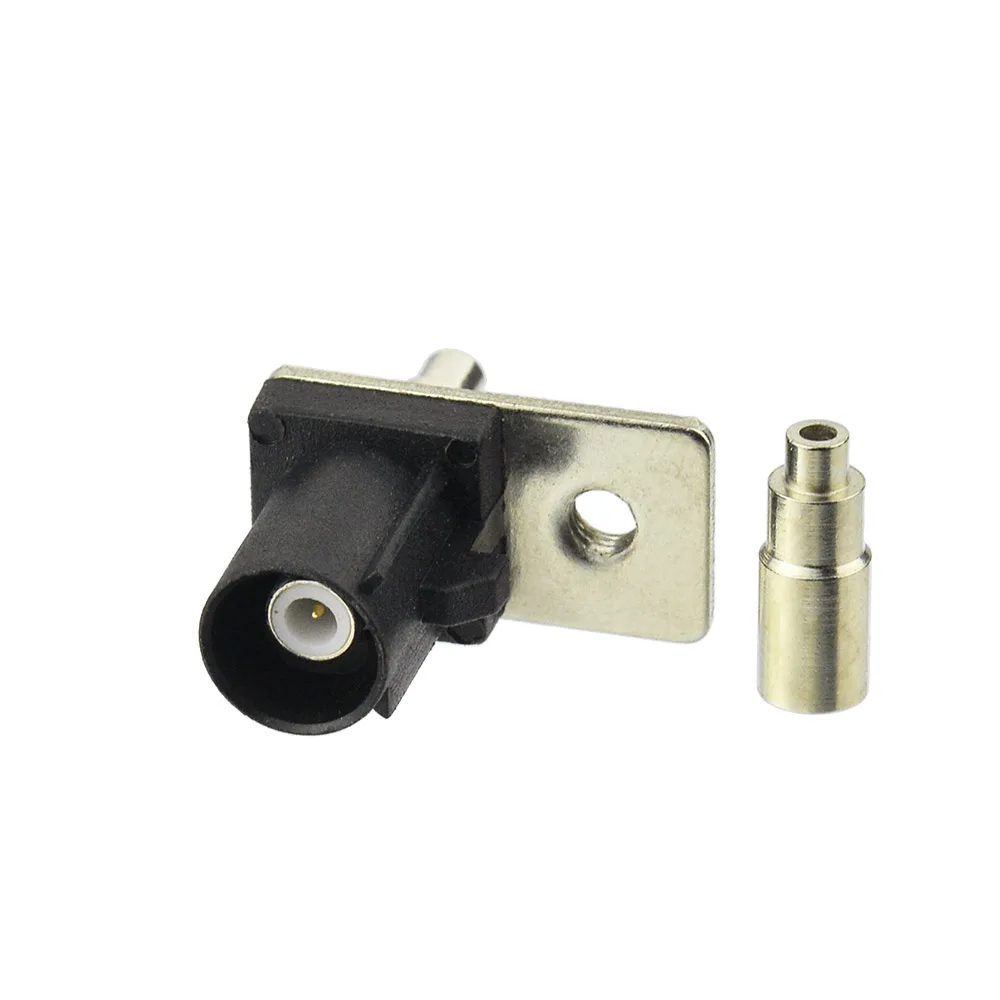 Black RF Coaxial Connector for Cable 1.13mm 1.37mm Male Flange
