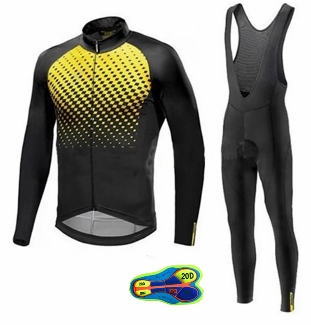 Весна Ropa Ciclismo Hombre MTB с длинным рукавом велосипедный костюм Pro Team Mavic велосипедный костюм открытый мужской Триатлон купальник - Цвет: Long sleeve Suit 7