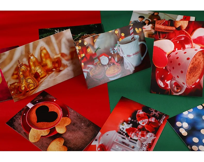 30 шт./компл. креативная Рождественская серия открытка DIY мультфильм поздравительные открытки открытка на Рождество и год подарок