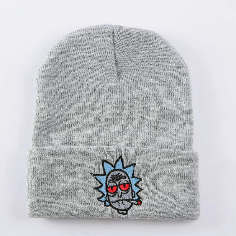 ТВ Рик и Морти вышивка шаблон шапка для косплея Beanie зимняя Лыжная Adlut Кепка в стиле унисекс Регулируемый взрослый теплый рождественский подарок
