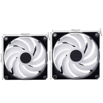 

RGB LED Rainbow Color Fan 12-14cm PWM Cooling Fan for 5V 3PIN Sync Motherboard 7XED