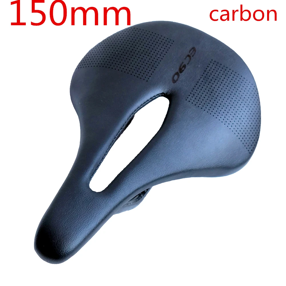 150mm EC90 велосипедное седло MTB велосипедное седло из углеродного волокна 240-143 мм/125 г шоссейный велосипед/стальные седельные рельсы для велосипеда - Цвет: 150mm