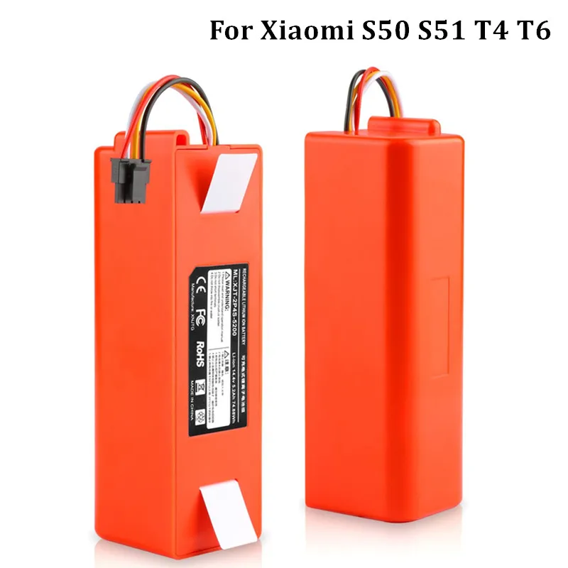 Литий-ионный аккумулятор 5200 мАч/6500 мАч для робота-пылесоса xiaomi mi roborock S50 S51 T4 T6 S55
