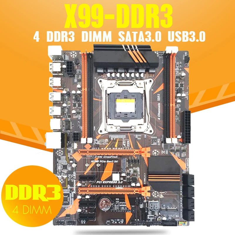 Модуль материнской платы Atermiter X99 LGA2011 V3 Professional 4 канала DDR3 для настольного