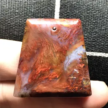 

Genuine Natural Red Yellow Pietersite Pendant Jewelry For Woman Man 32x32x8mm Rectangle Beads Silver Namibia Energy Stone AAAAA