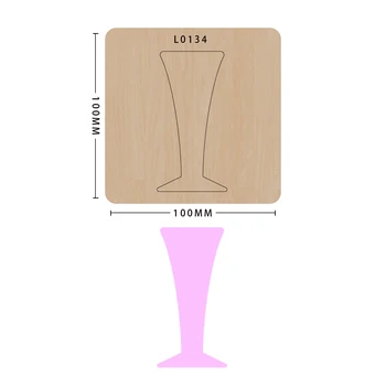 

Glass cup knife mold wood die cutting die decoration, model L0134, suitable for common die cutting machines on the market