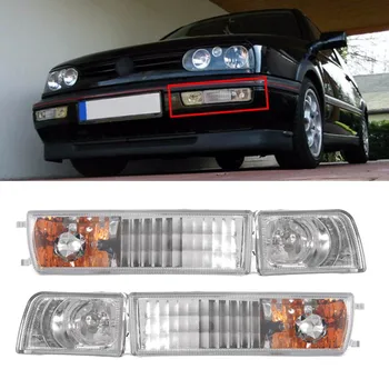 

Hot Pair 12V 21W Fog Lights & Pair Turn Signals For VW MK3 for Jetta for Golf 1992-1999 Front Bumper Fog Lights Turn Signals