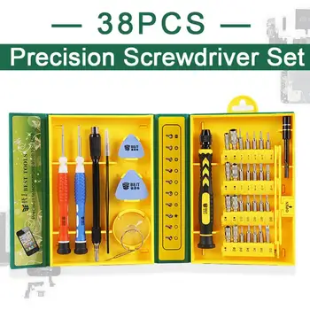 

38 in 1 Small Micro Computer Mobile Phone Precision Screwdriver Repair Interchangeable Hardware Disassembling Tool Kit