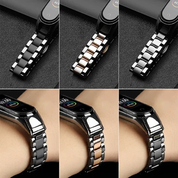 

ceramic bracelet For Mi Band 3 4 nfc Metal Stainless Steel Buckle For Mi Band 4 Strap Miband 3 Replacement Wristband Accessories