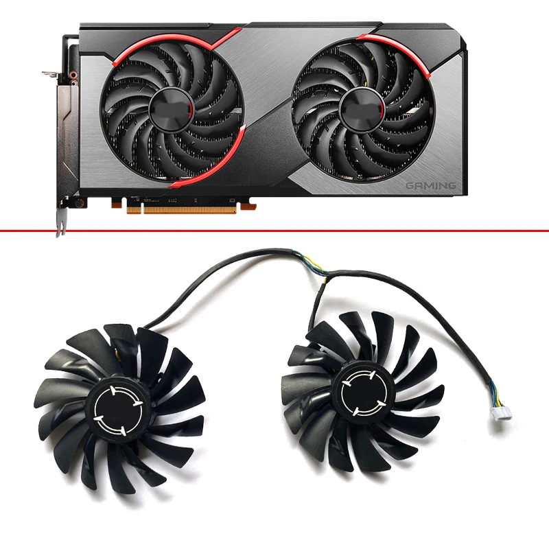 2 шт. 85 мм для MSI Radeon RX 5700 XT игровая X 5500 мех 8G OC Графика видеокарта 4PIN 5600 охлаждающий